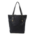 Shoulder Bag Charmy Tote Black Monogrammed Canvas