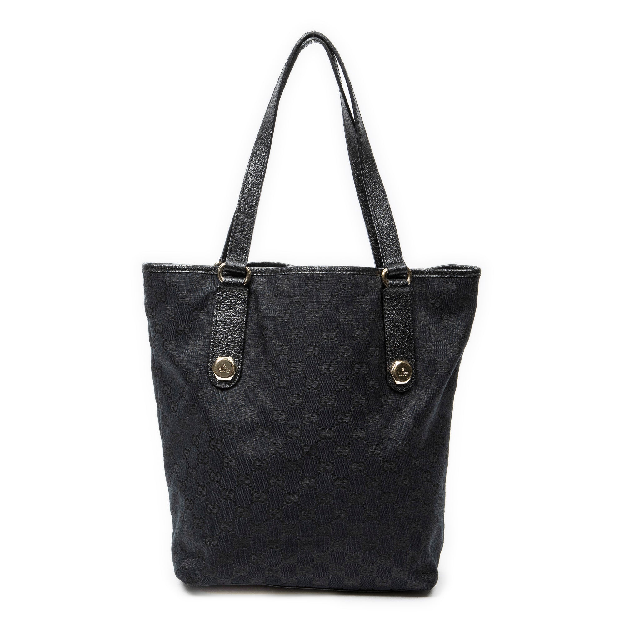 Shoulder Bag Charmy Tote Black Monogrammed Canvas