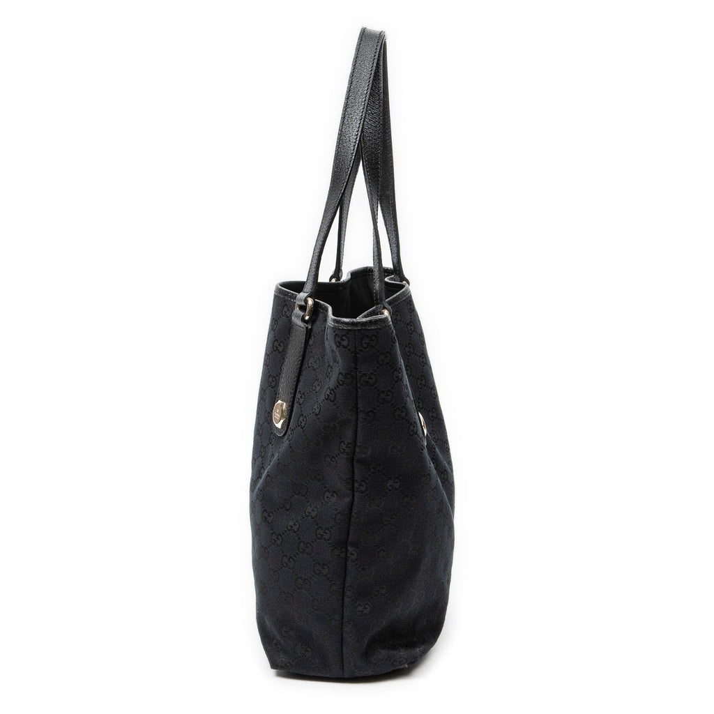 Shoulder Bag Charmy Tote Black Monogrammed Canvas