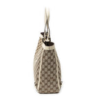 Shoulder Bag Large Abbey D-Ring Tote Ivory Monogrammed Canvas