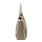 Shoulder Bag Large Abbey D-Ring Tote Ivory Monogrammed Canvas