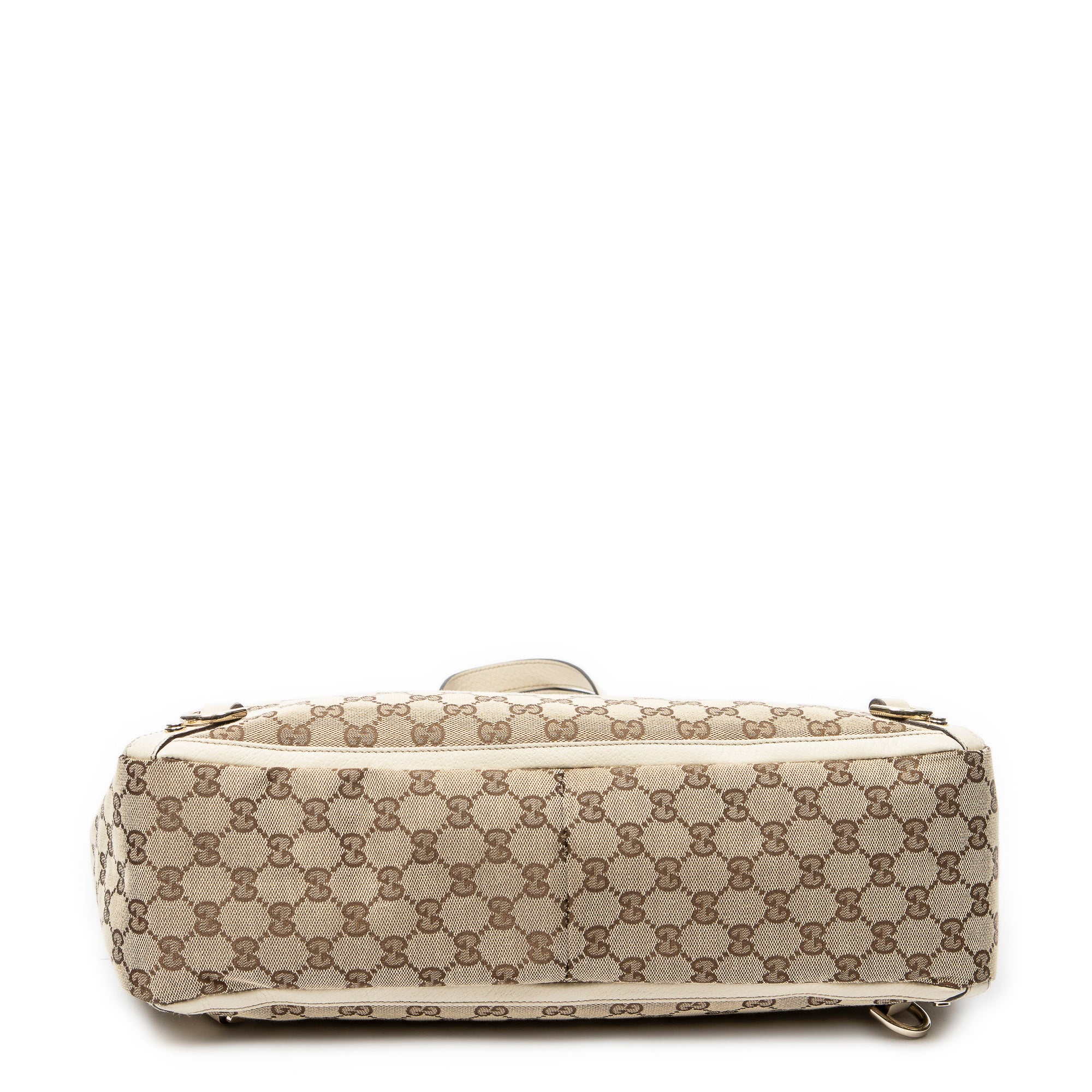 Shoulder Bag Large Abbey D-Ring Tote Ivory Monogrammed Canvas