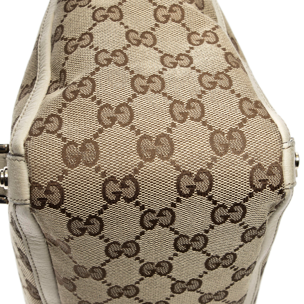 Shoulder Bag Large Abbey D-Ring Tote Ivory Monogrammed Canvas