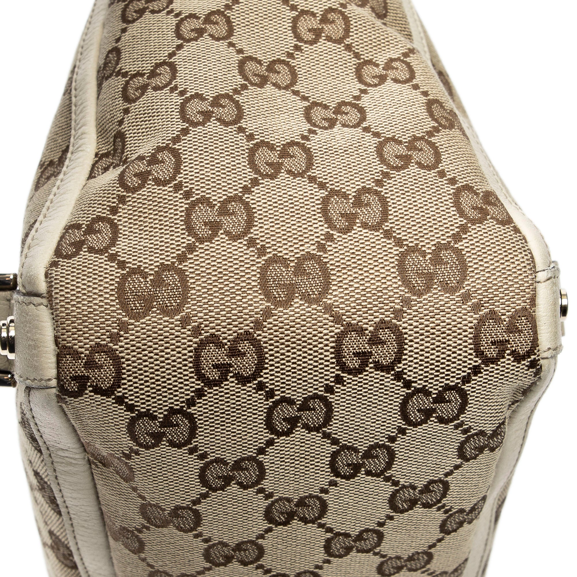 Shoulder Bag Large Abbey D-Ring Tote Ivory Monogrammed Canvas