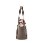 Shoulder Bag Small Swing Tote Brown Grained Calfskin Leather