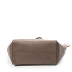 Shoulder Bag Small Swing Tote Brown Grained Calfskin Leather