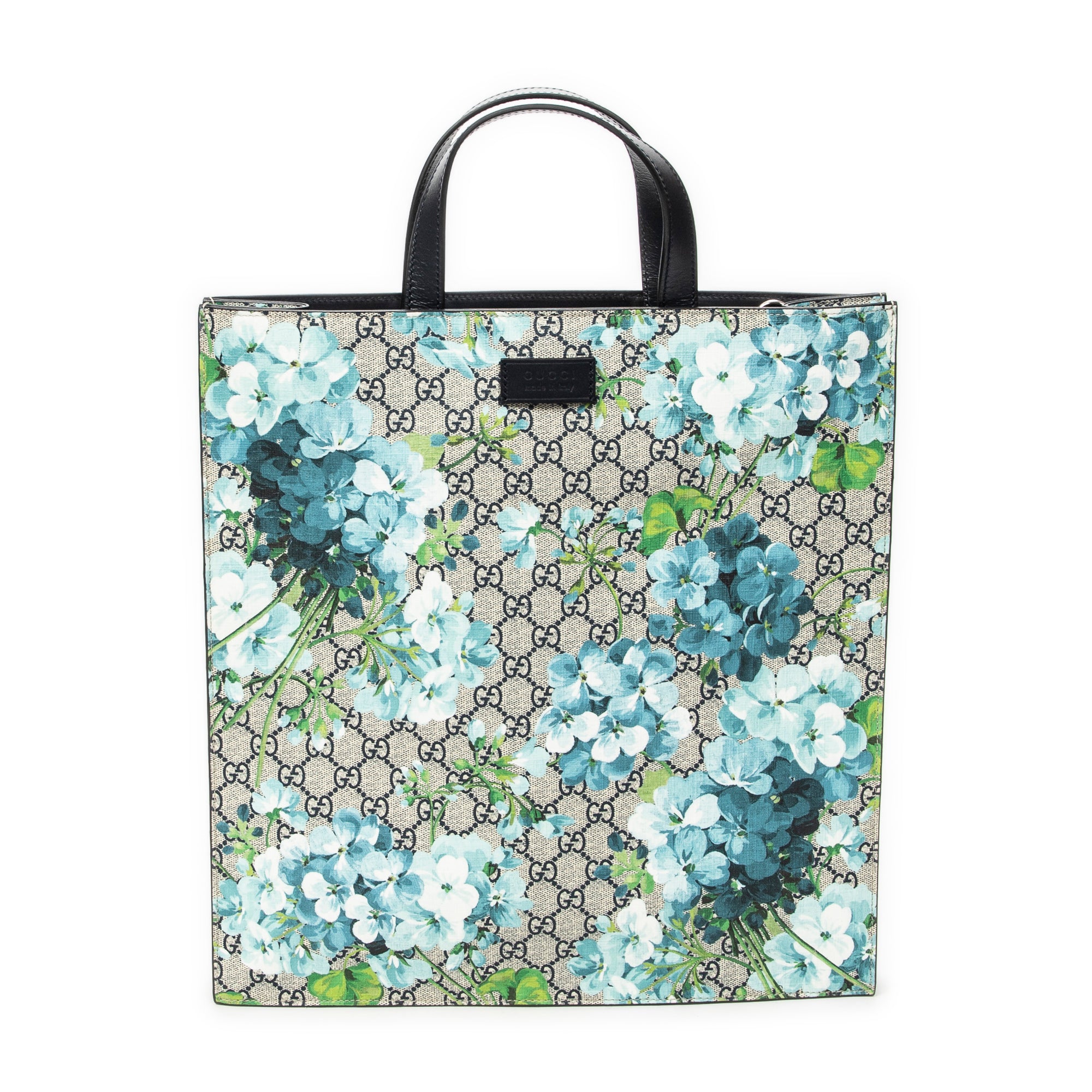 Handbag Blooms Shopping Tote Navy Blooms Supreme Coated Canvas