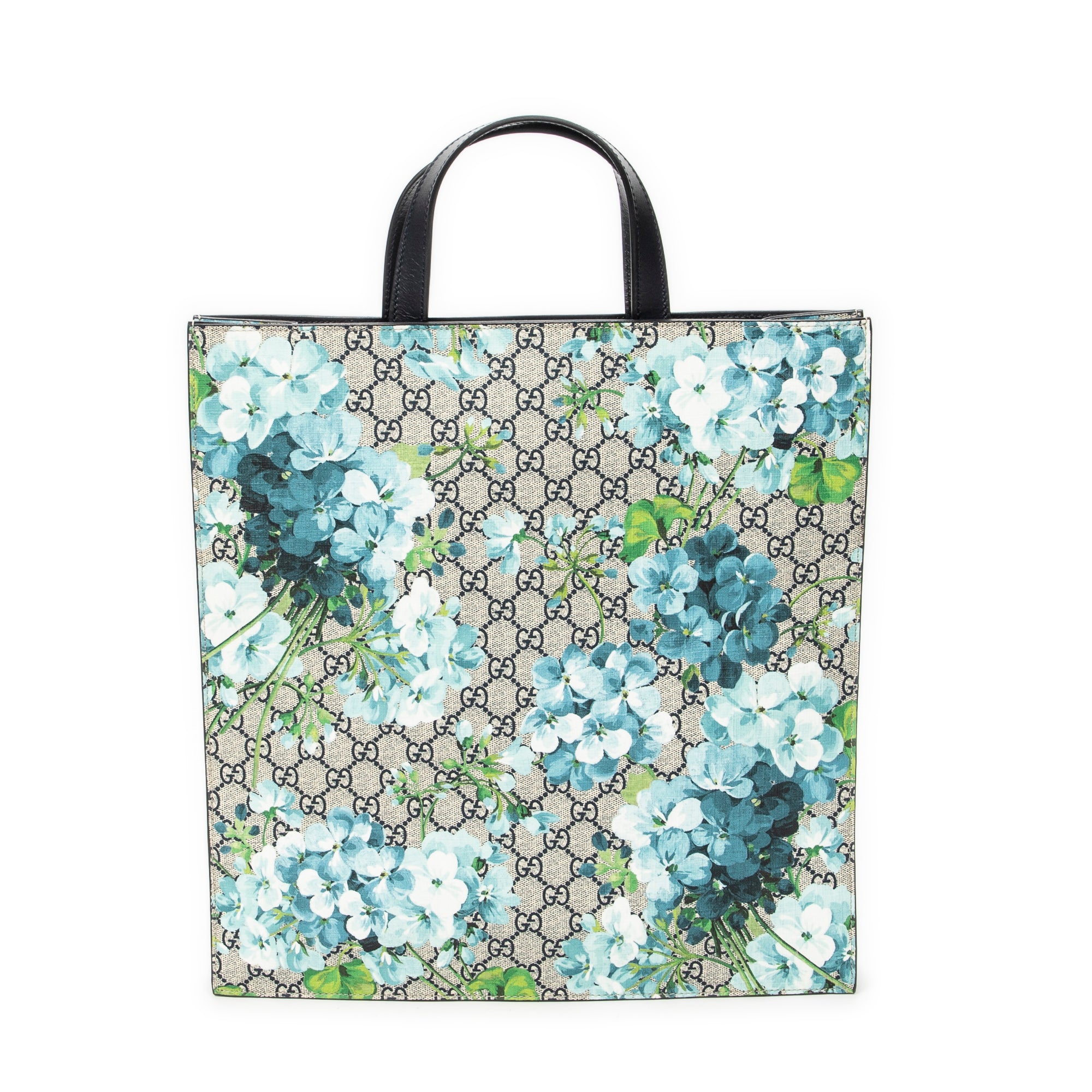 Handbag Blooms Shopping Tote Navy Blooms Supreme Coated Canvas