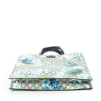 Handbag Blooms Shopping Tote Navy Blooms Supreme Coated Canvas