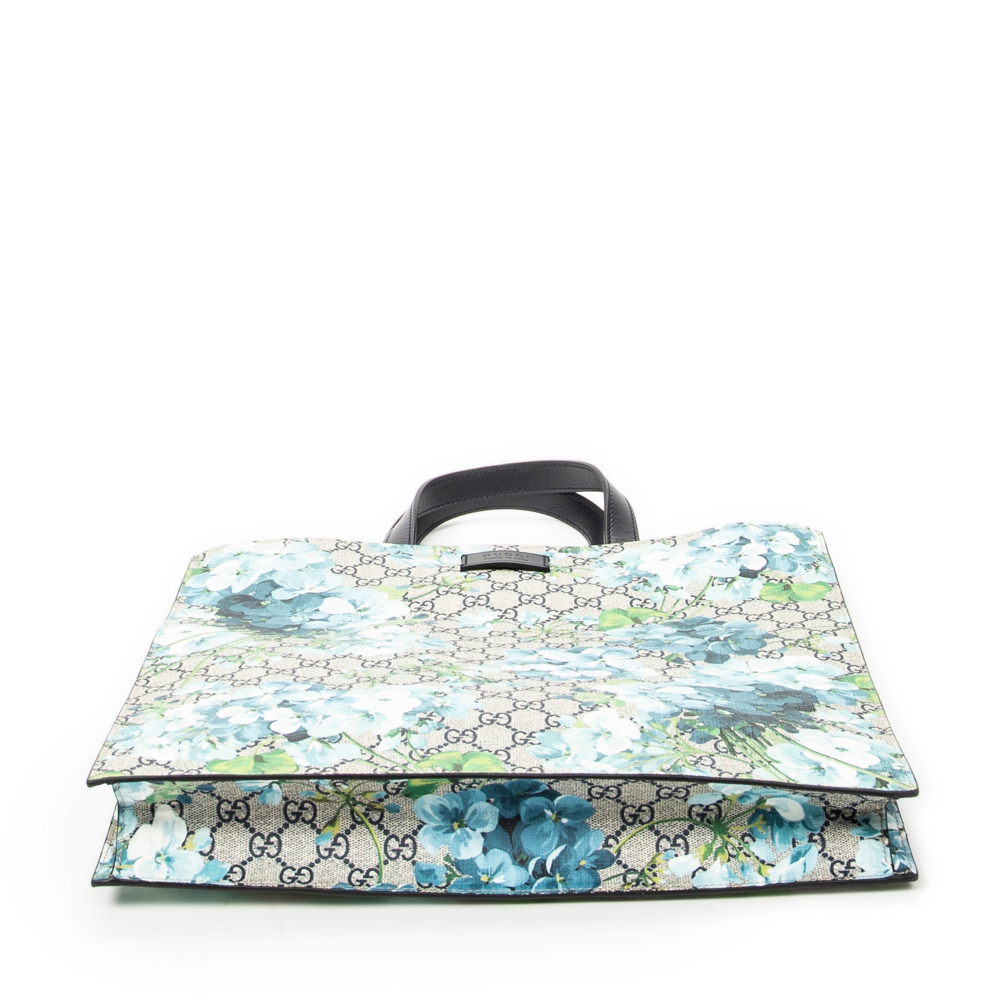 Handbag Blooms Shopping Tote Navy Blooms Supreme Coated Canvas