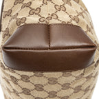 Shoulder Bag Front Pocket Zip Tote Beige Monogrammed Canvas