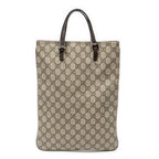 Handbag Flat Tote Brown Supreme Coated Canvas