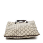 Handbag Flat Tote Brown Supreme Coated Canvas
