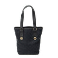 Shoulder Bag Charmy Bucket Tote Black Monogrammed Canvas