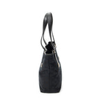 Shoulder Bag Charmy Bucket Tote Black Monogrammed Canvas
