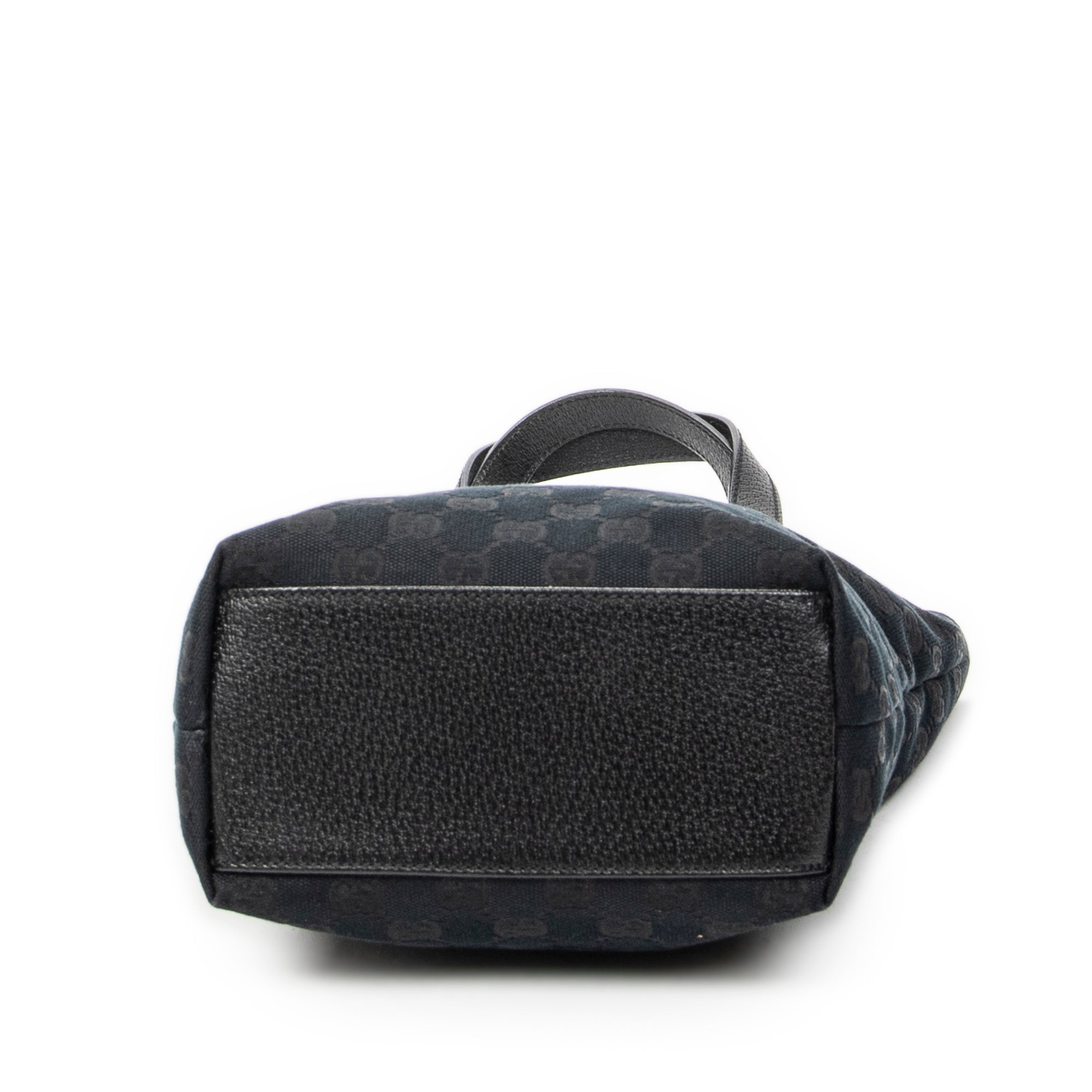 Bolso de hombro Charmy Bucket Tote de lona monogramada negra