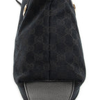 Shoulder Bag Charmy Bucket Tote Black Monogrammed Canvas
