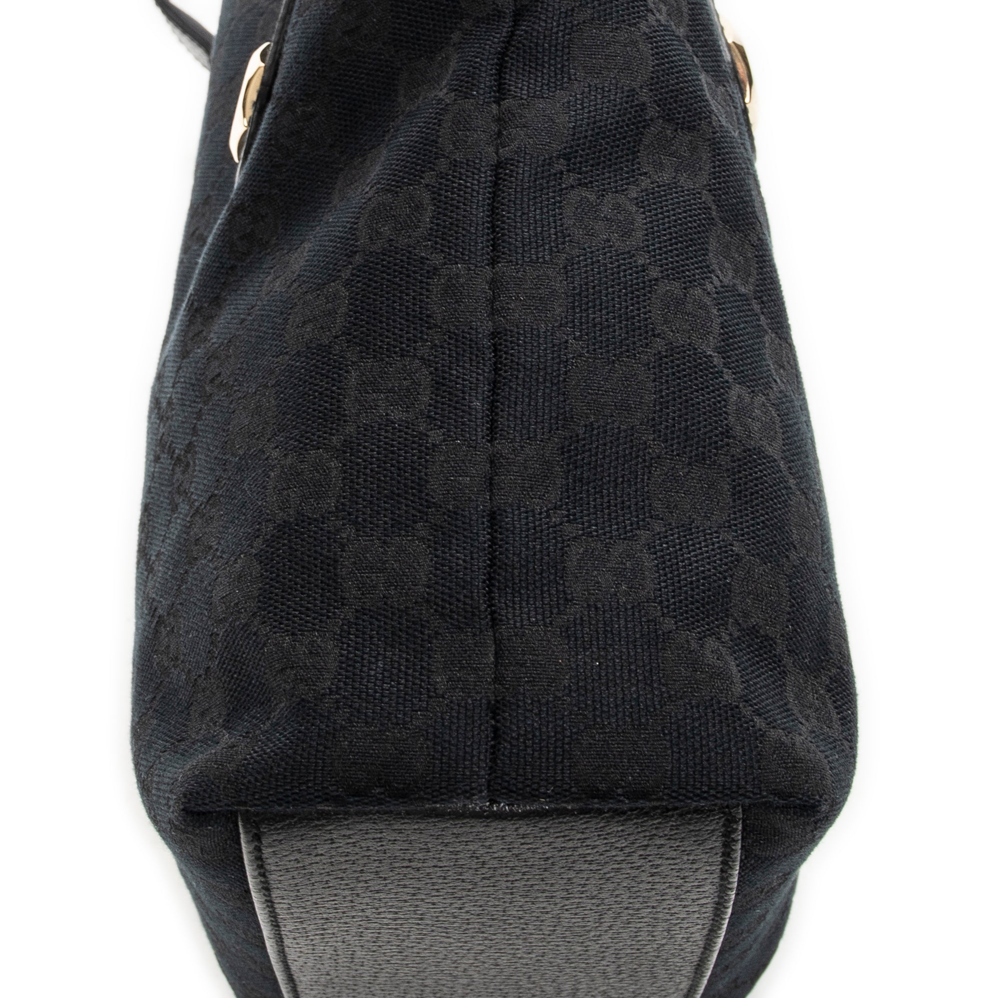 Shoulder Bag Charmy Bucket Tote Black Monogrammed Canvas