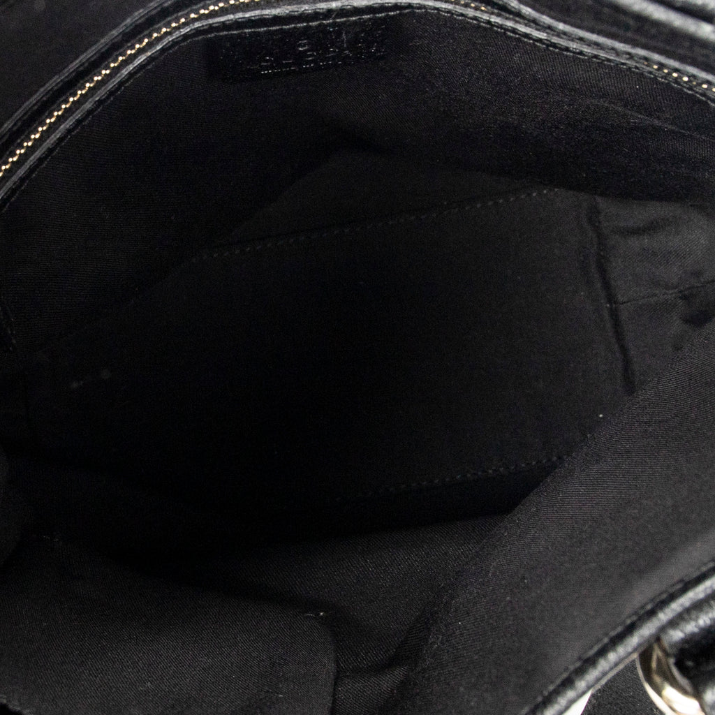 Shoulder Bag Charmy Bucket Tote Black Monogrammed Canvas