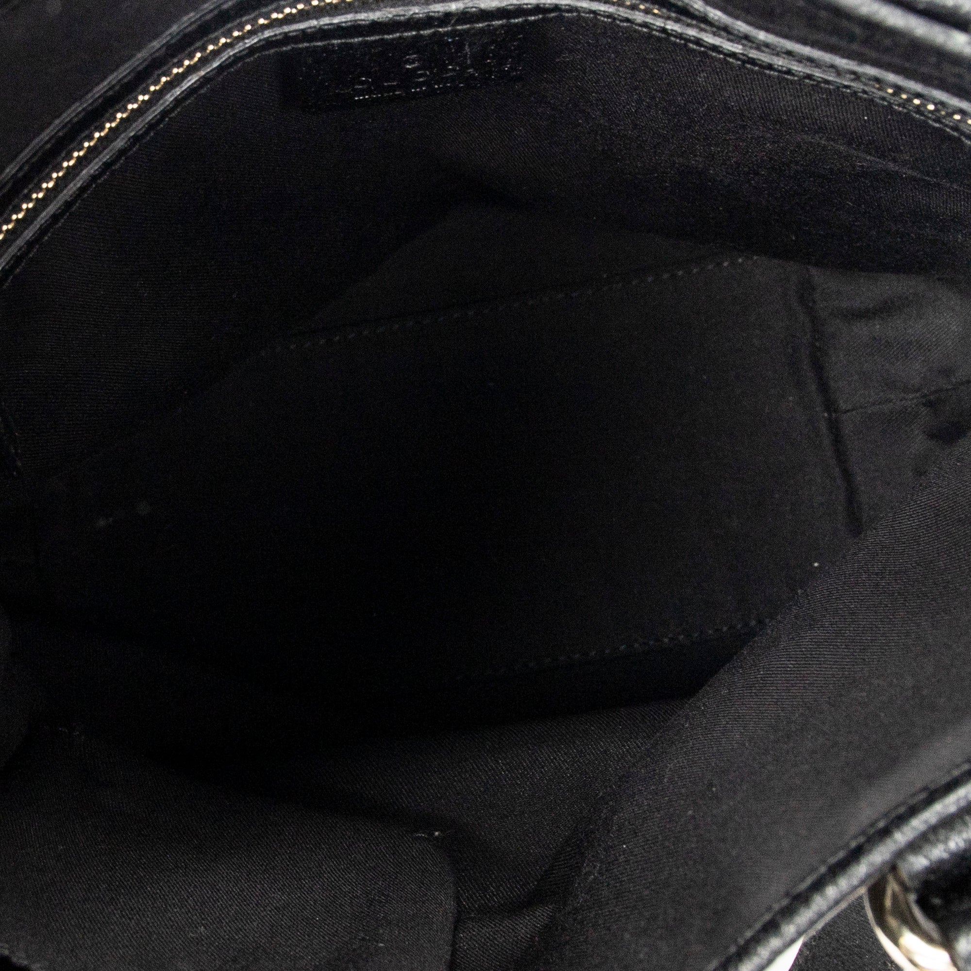Shoulder Bag Charmy Bucket Tote Black Monogrammed Canvas