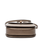 Shoulder Bag Small Bamboo Top Handle Flap Bronze Grained Calfskin Leather