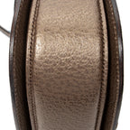 Shoulder Bag Small Bamboo Top Handle Flap Bronze Grained Calfskin Leather