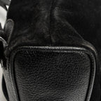 Sac à dos Mini Sac à dos Bambou Cuir Daim Noir