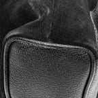 Backpack Mini Bamboo Backpack Black Suede Leather