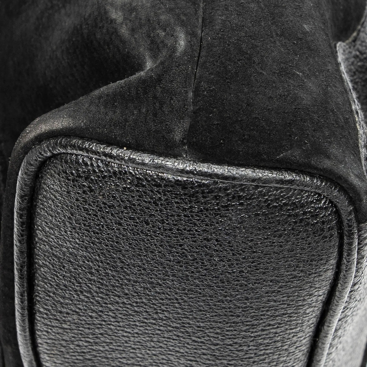 Sac à dos Mini Sac à dos Bambou Cuir Daim Noir