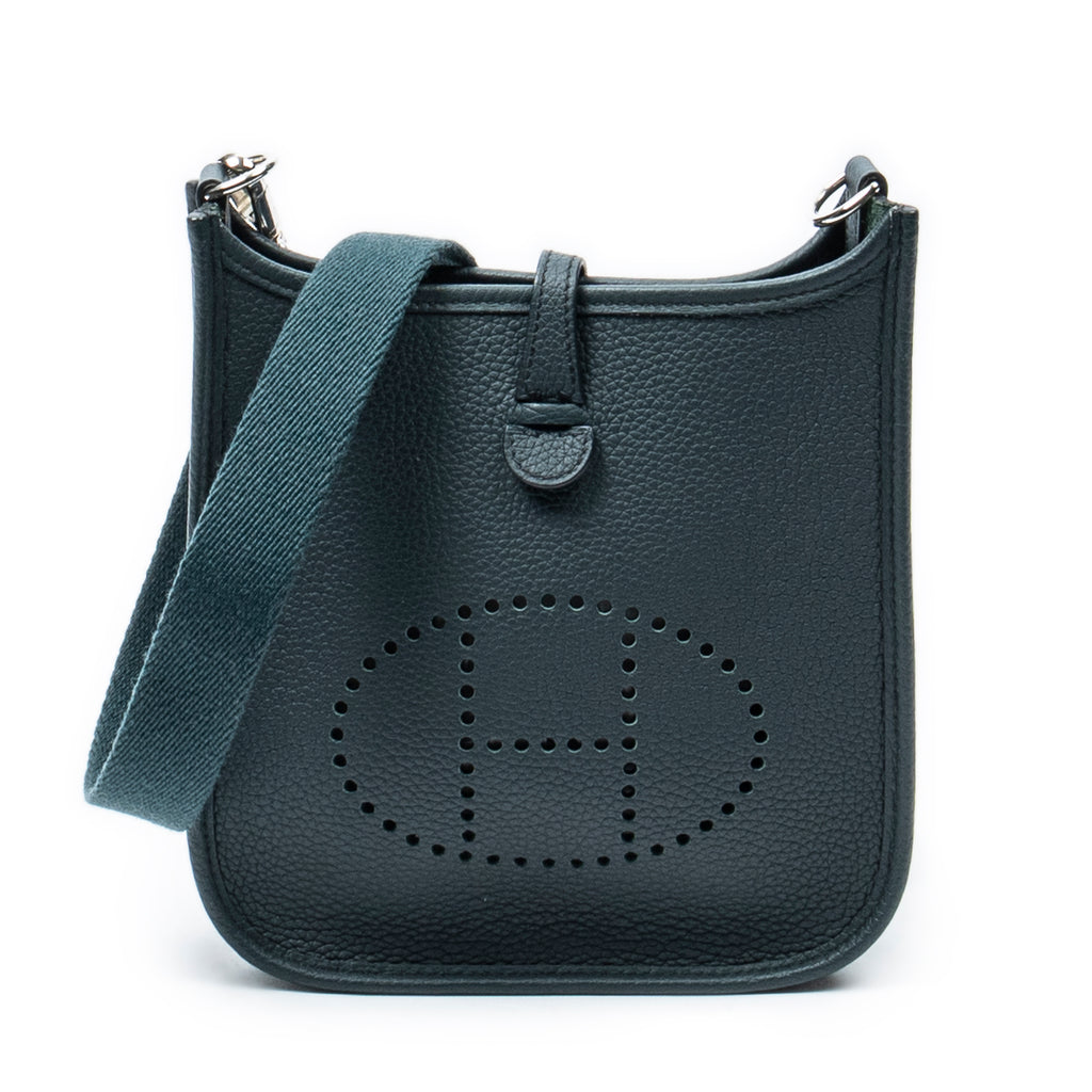 Shoulder Bag Evelyne TPM Vert Rousseau Togo Leather