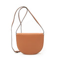 Shoulder Bag Small Heel Pouch Brown Smooth Leather