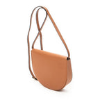 Shoulder Bag Small Heel Pouch Brown Smooth Leather