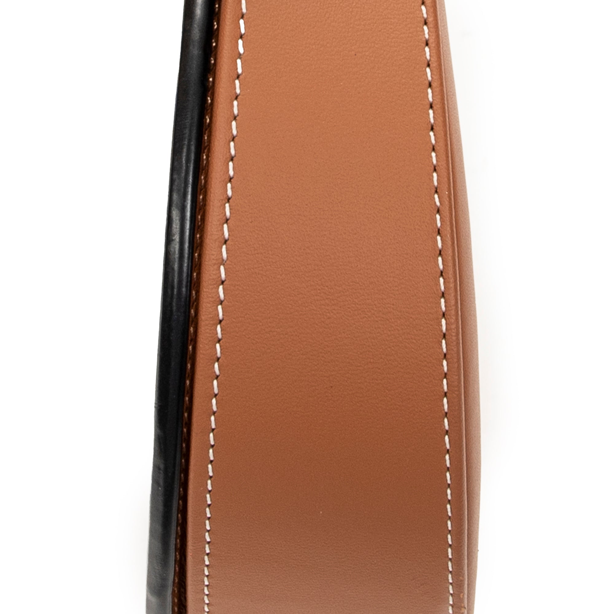 Shoulder Bag Small Heel Pouch Brown Smooth Leather
