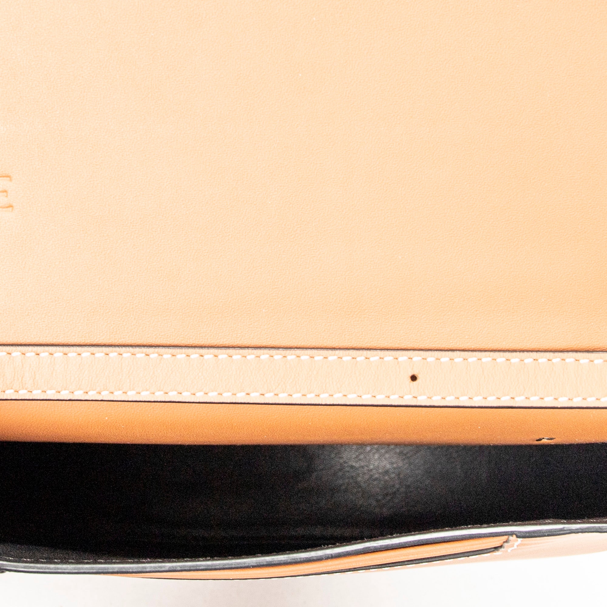Shoulder Bag Small Heel Pouch Brown Smooth Leather