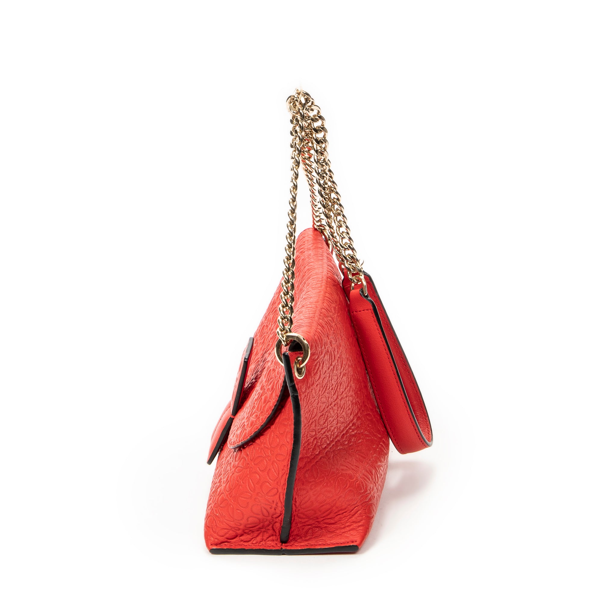 Shoulder Bag Anagram Avenue Crossbody Red Anagram Embossed Leather