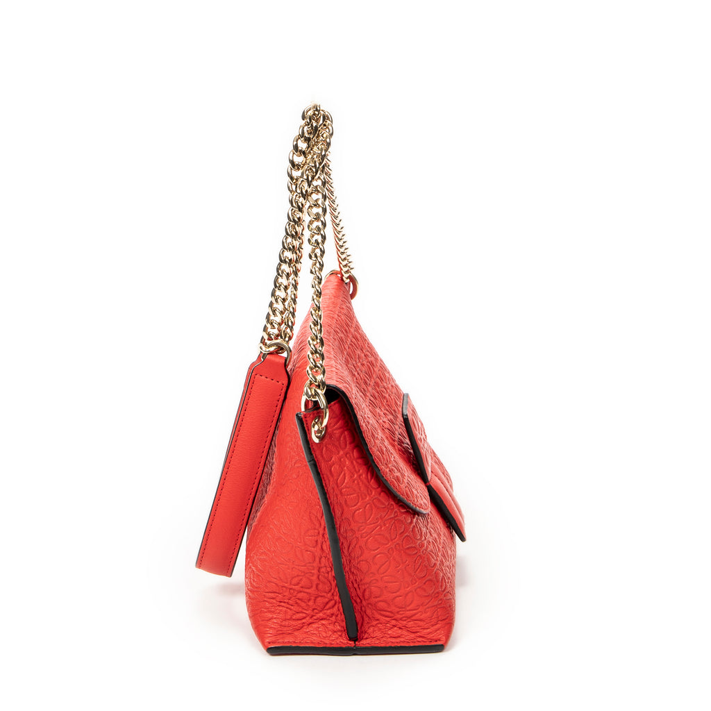 Shoulder Bag Anagram Avenue Crossbody Red Anagram Embossed Leather