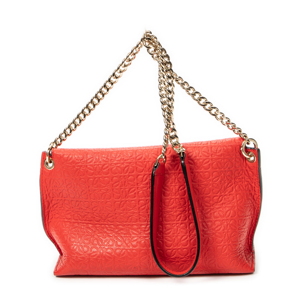 Shoulder Bag Anagram Avenue Crossbody Red Anagram Embossed Leather