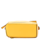 Shoulder Bag Small Puzzle Bag Yellow Calfskin Leather