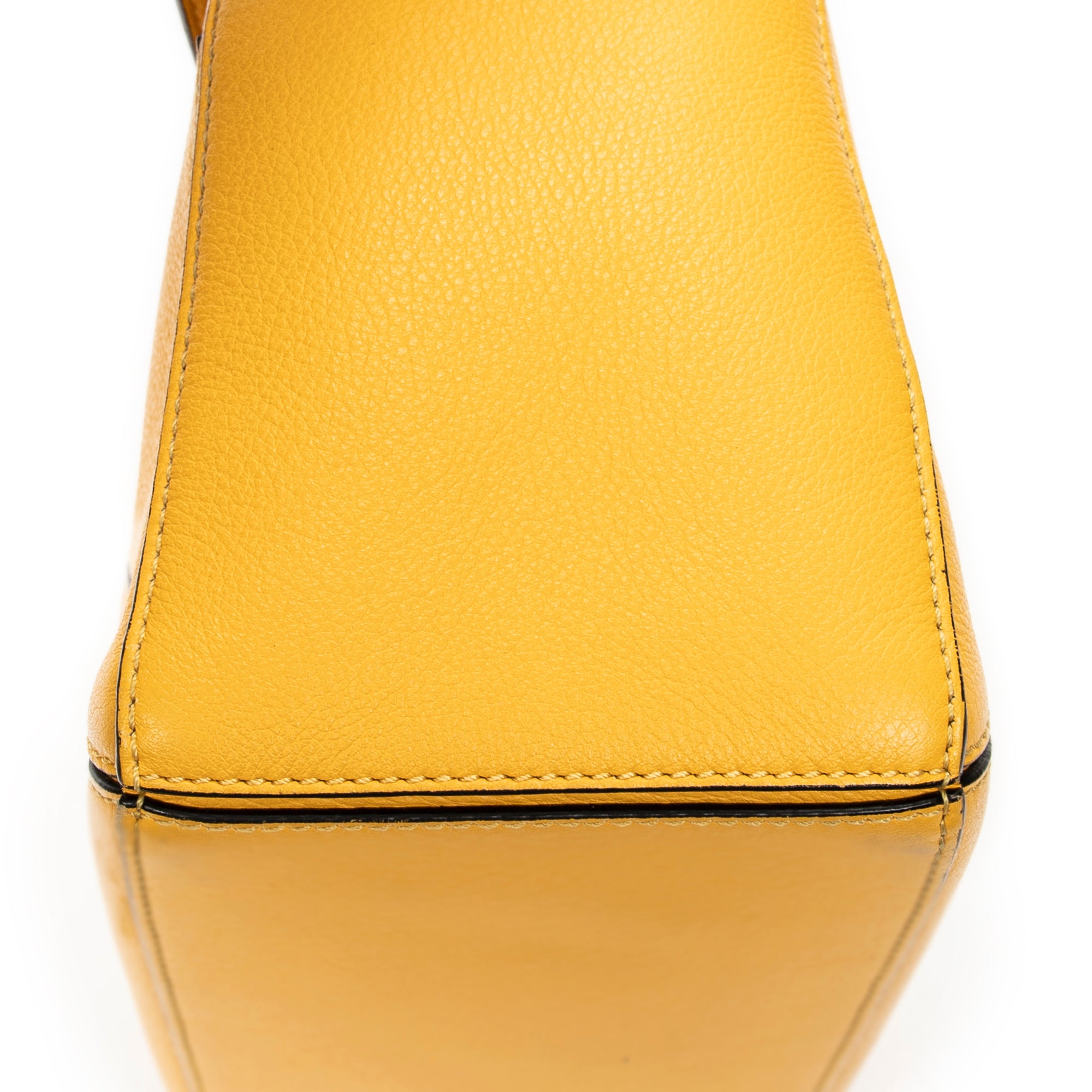 Shoulder Bag Small Puzzle Bag Yellow Calfskin Leather