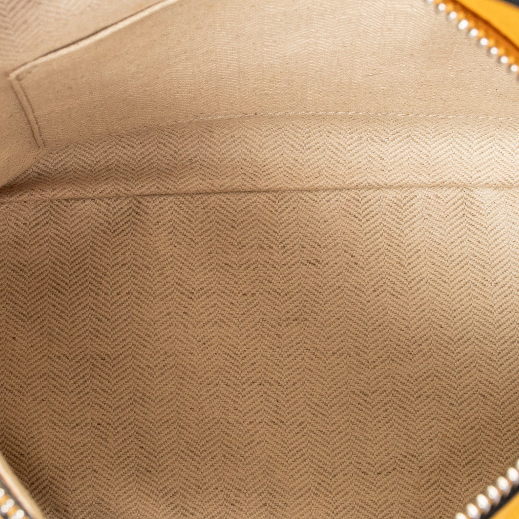 Shoulder Bag Small Puzzle Bag Yellow Calfskin Leather