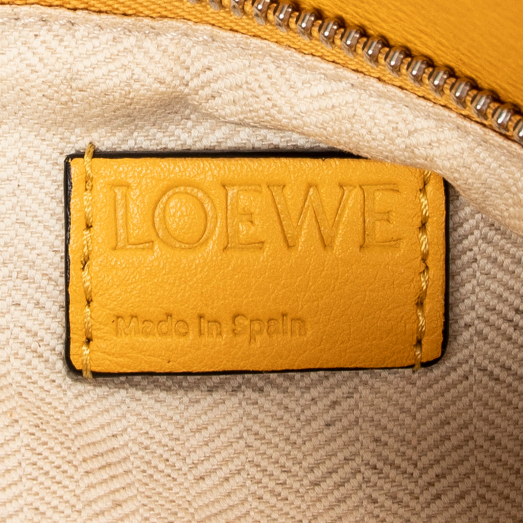 Shoulder Bag Small Puzzle Bag Yellow Calfskin Leather