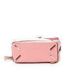 Shoulder Bag Small Puzzle Bag Pink Calfskin Leather