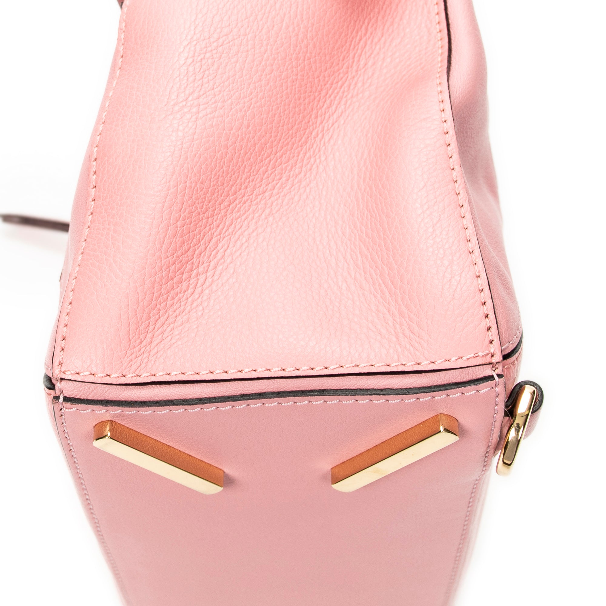 Shoulder Bag Small Puzzle Bag Pink Calfskin Leather