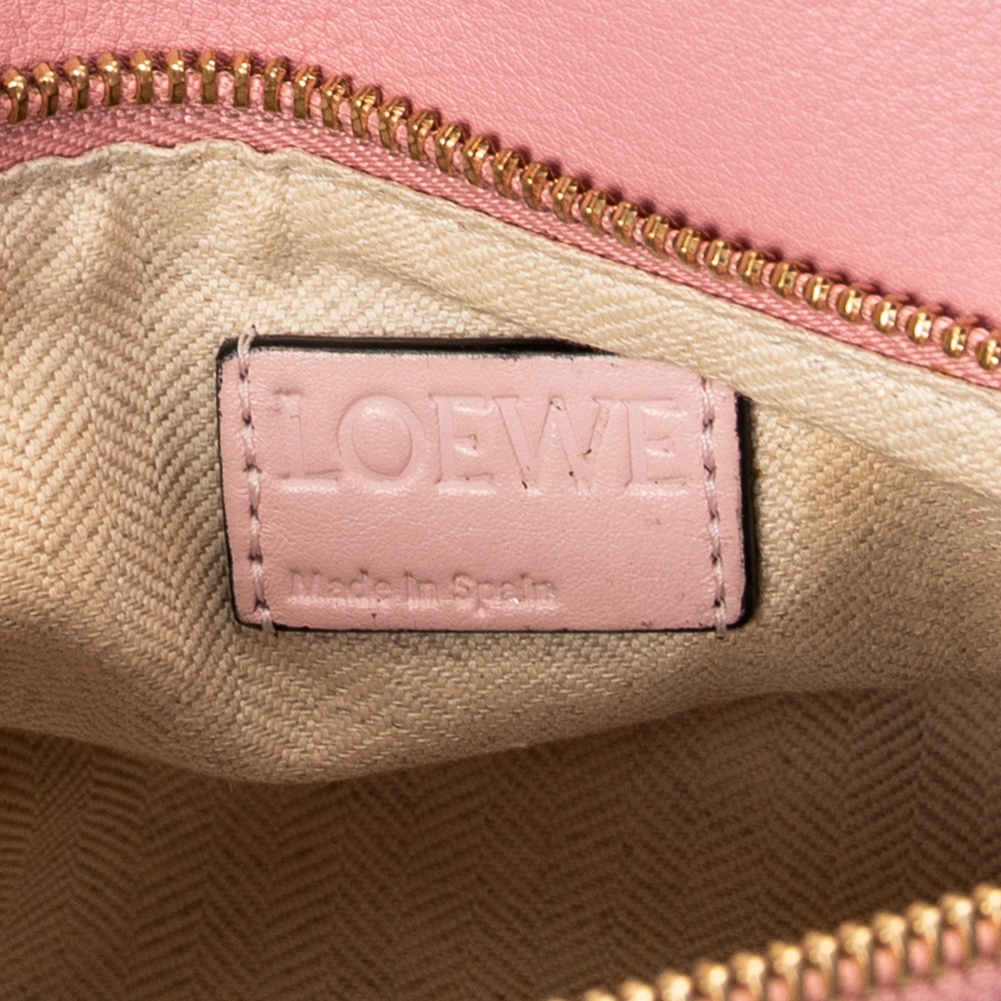 Shoulder Bag Small Puzzle Bag Pink Calfskin Leather
