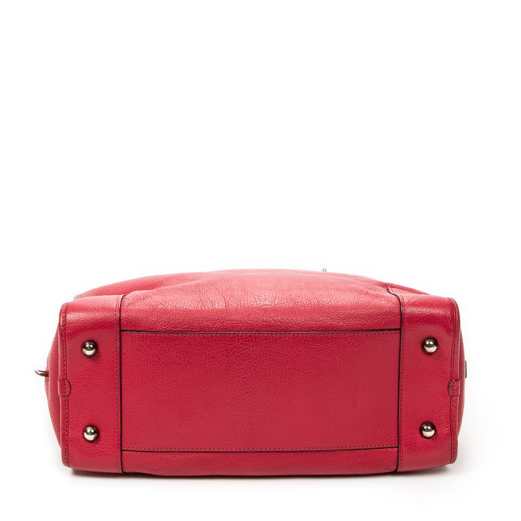 Handbag Amazona 36 Fuchsia Grained Calfskin Leather