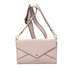 Shoulder Bag Envelope Clutch Pink Madras Leather