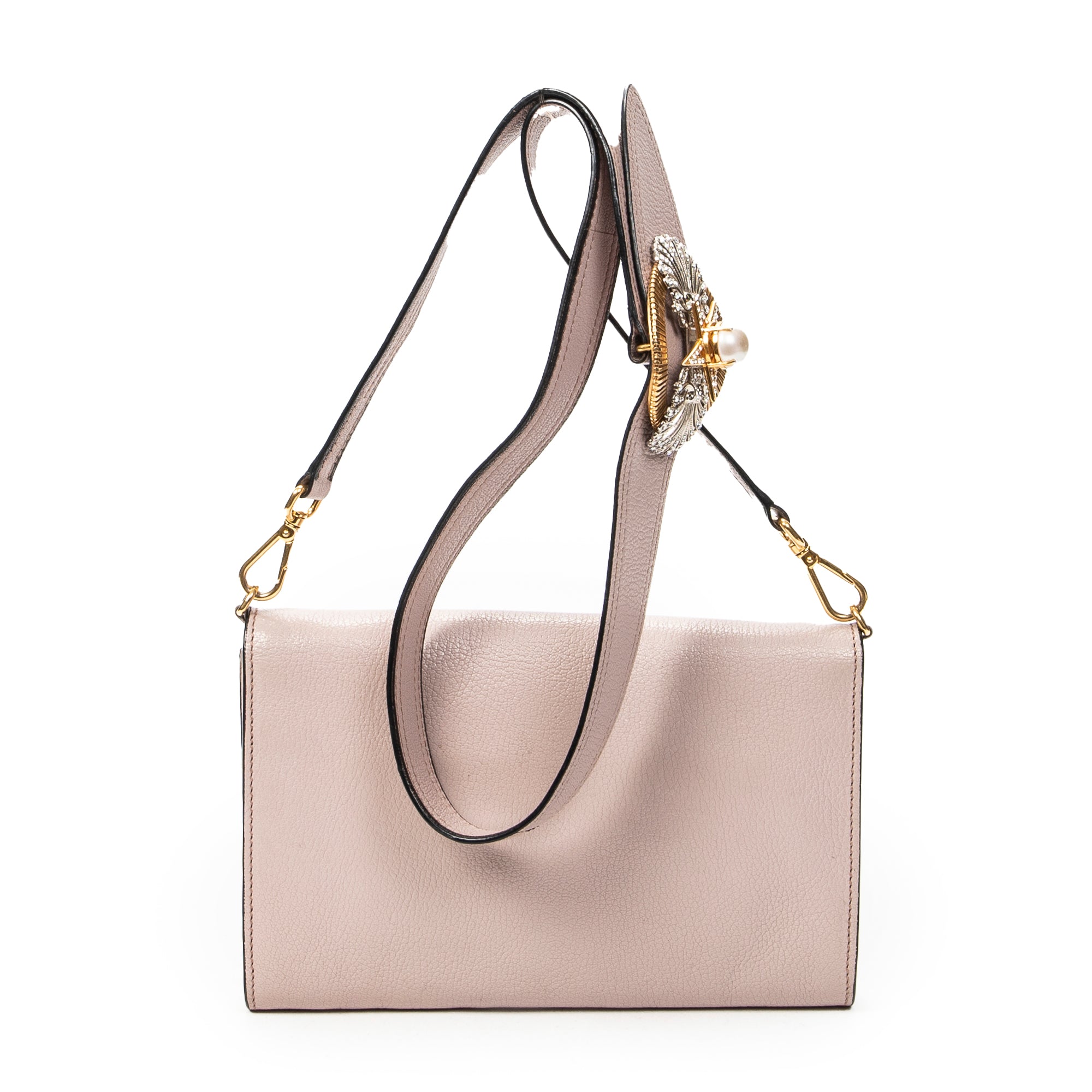 Shoulder Bag Envelope Clutch Pink Madras Leather