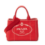 Shoulder Bag Small Canapa Tote Red Canapa Canvas