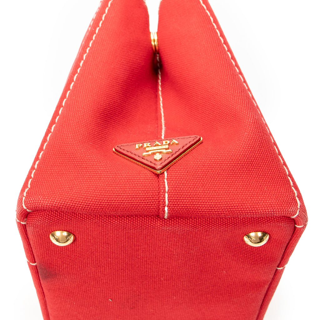 Shoulder Bag Small Canapa Tote Red Canapa Canvas
