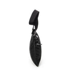 Shoulder Bag Flat Messenger Crossbody Black Nylon Canvas
